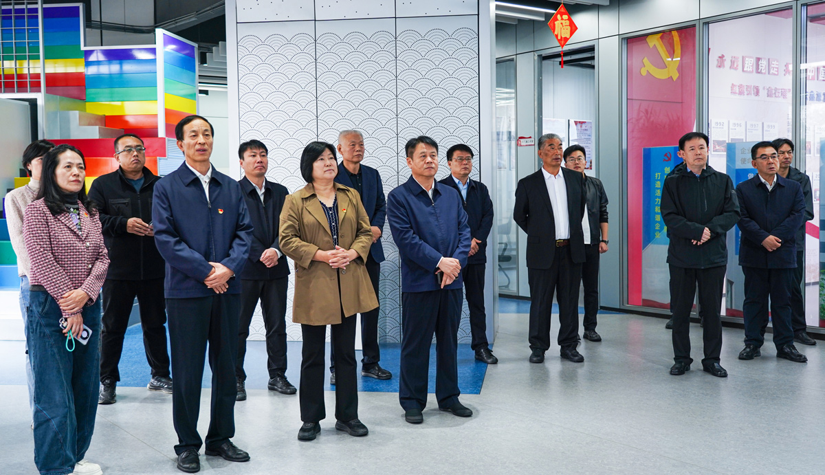 زيارة عضو مجلس الشعب لمقاطعة شاندونغ، مينغ شيانغجي، ووفده إلى شركة هونغشينيوان